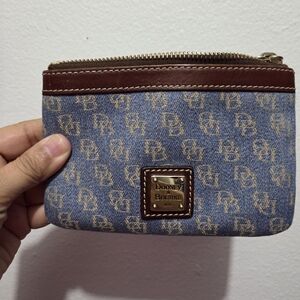 Dooney & Bourke Vintage DENIM Logo Coin Purse Pouch